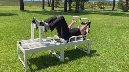 Crawlingmachine on your back and front! Pre-order now! Patent pending. It delivers a low-impact, high-engagement platform that reconnects mind and muscle through instinctive quadrupedal movement.